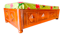 Sagwan Premium Single Bed - Diamond Sagwan Premium Single Bed - Diamond