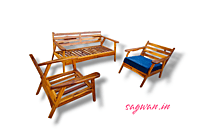Sagwan Premium Sofa Set - Silver Sagwan Premium Sofa Set - Silver